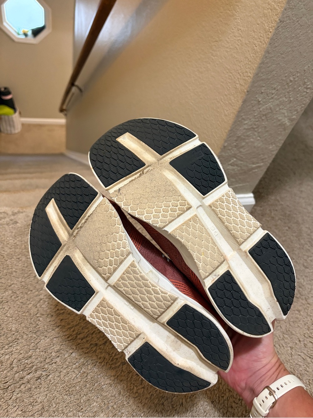On Running Women's Cloud Go Rust/White Running Shoes - Picture 2 of 3